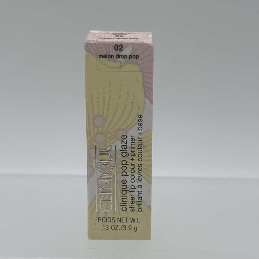CLINIQUE Pop Glaze Sheer Colour + Primer Lipstick 02 Melon Pop Drop RARE New